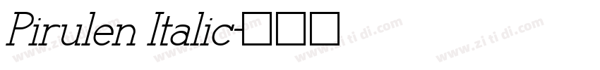 Pirulen Italic字体转换